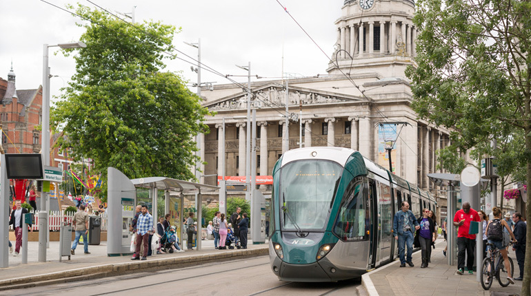 Tram In Market Square Cropped